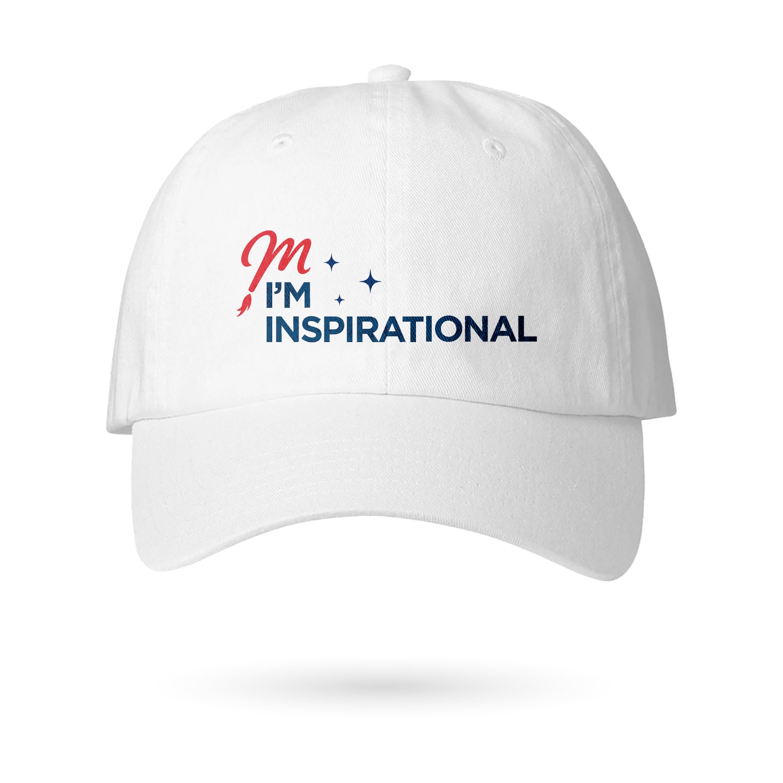 Unisex White Hat - I'M INSPIRATIONAL